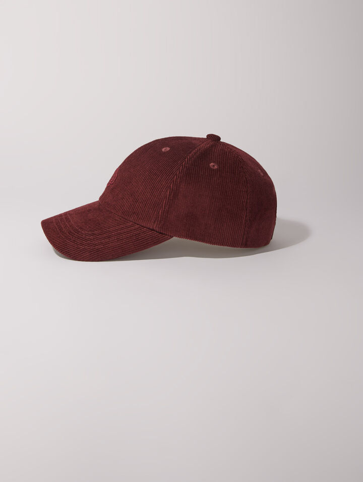 Cappello in velluto a coste