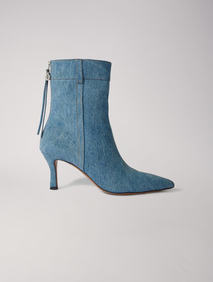 Stivaletti in denim a punta