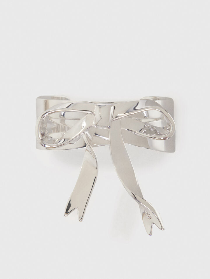 Bracciale con fiocco argentato