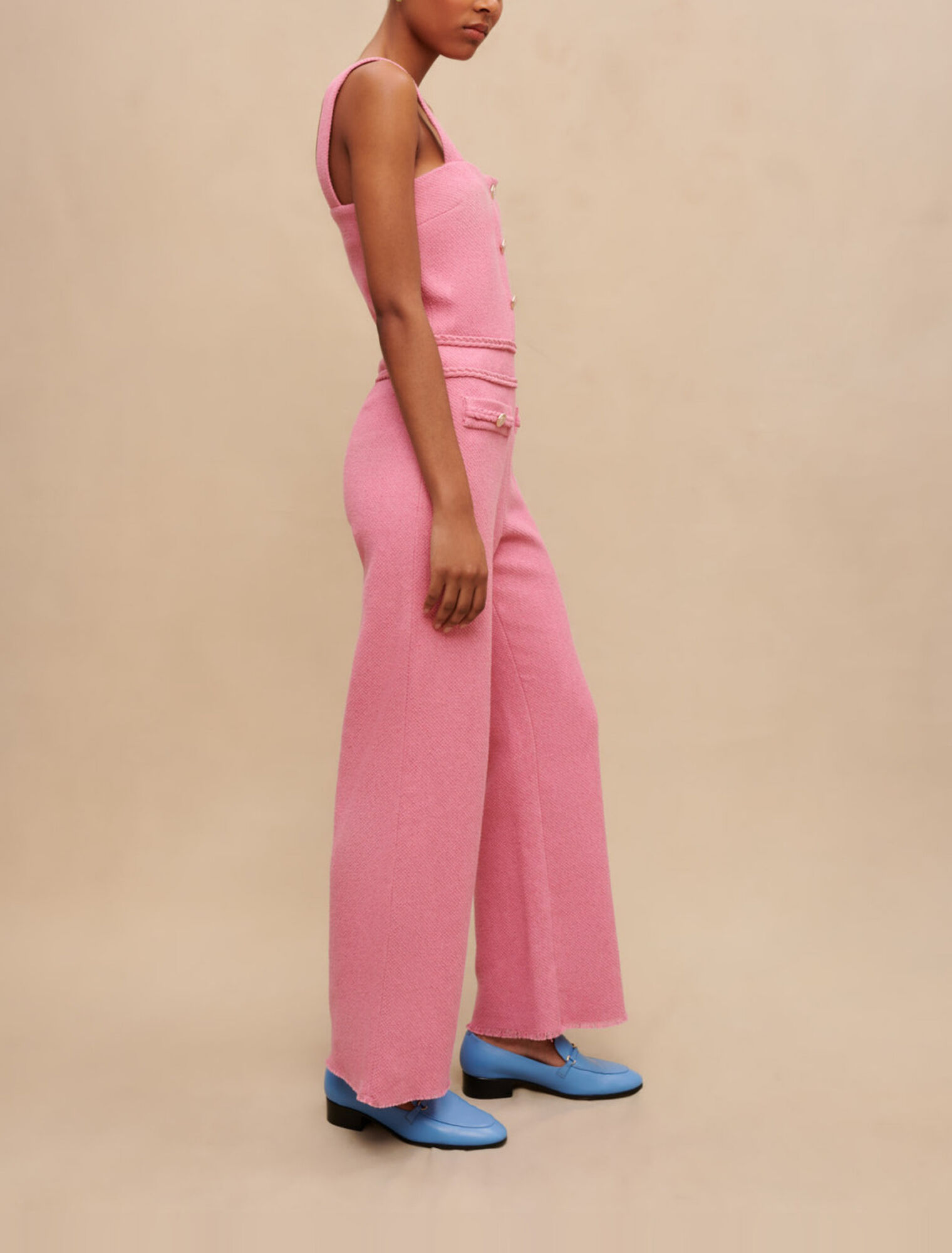 Tuta pantalone in tweed