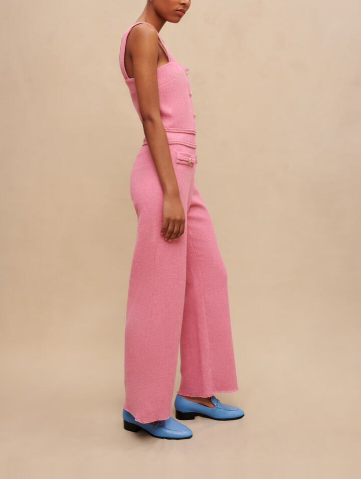 Tuta pantalone in tweed