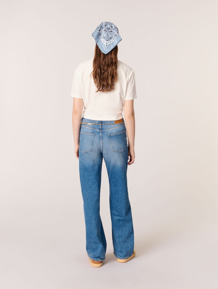 T-shirt annodata con stampa