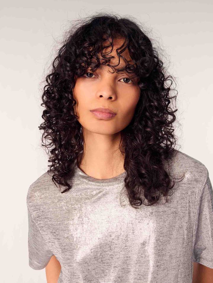 T-shirt in lamé