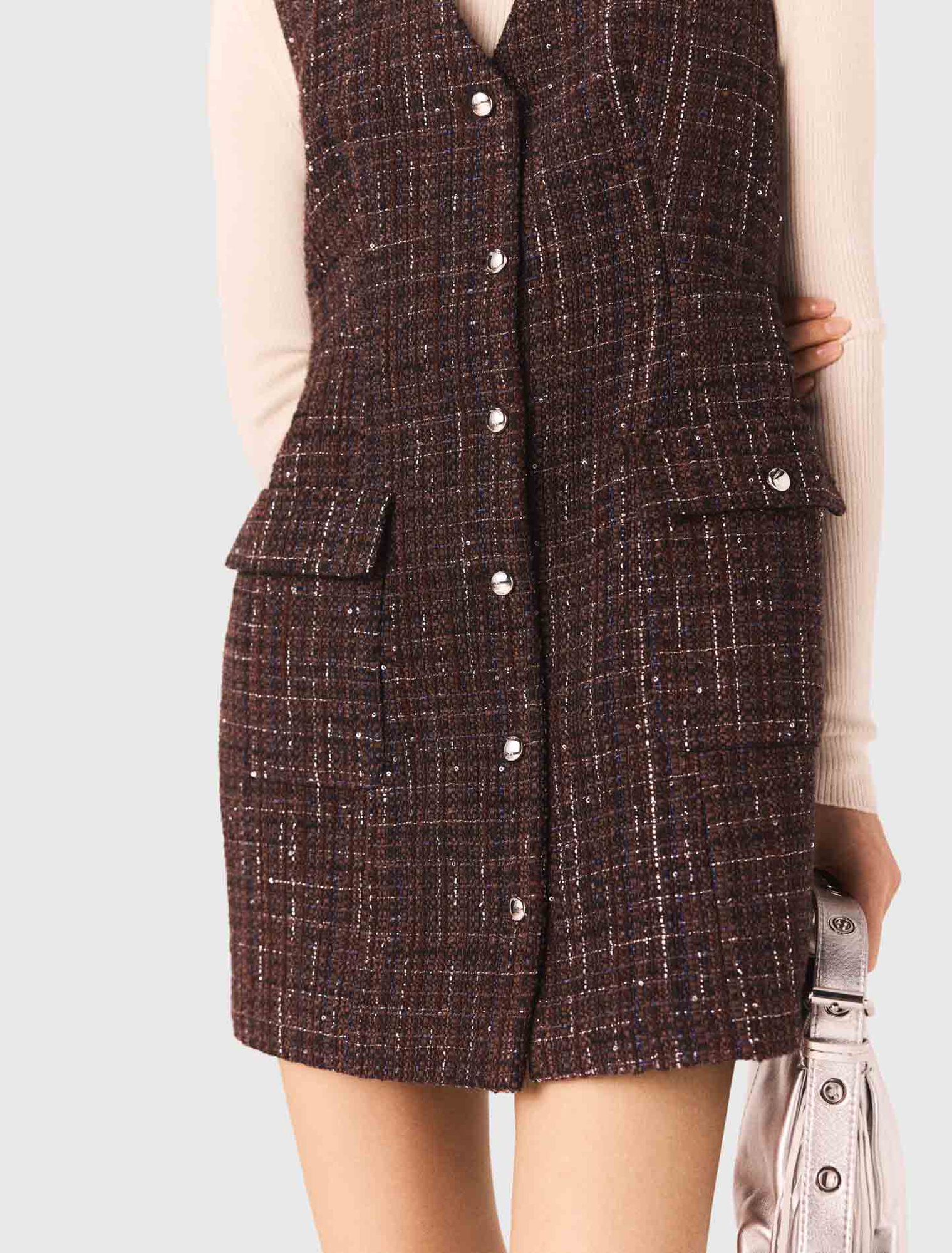Abito corto in tweed