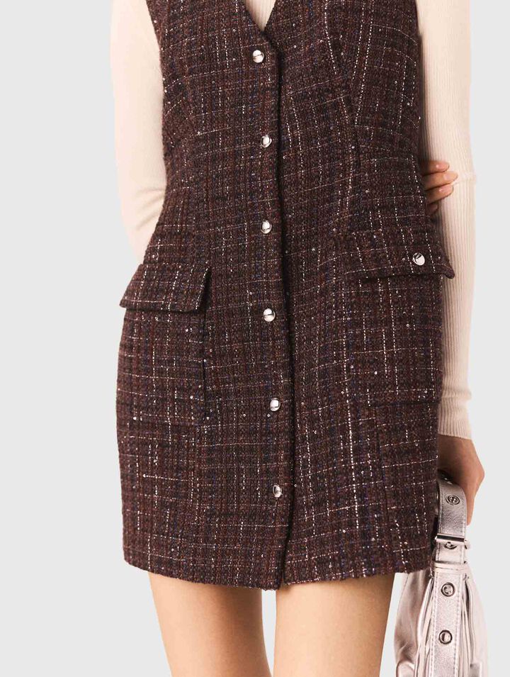 Abito corto in tweed