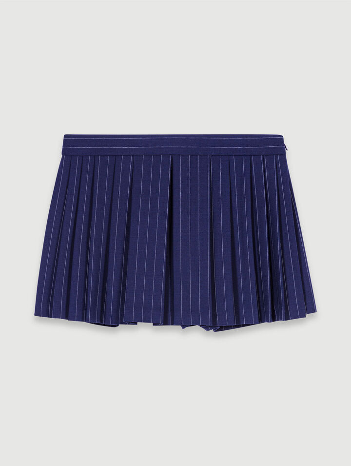 Pantaloncini trompe l'oeil a righe 