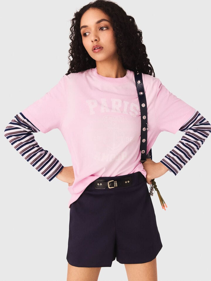 T-shirt con stampa marinara