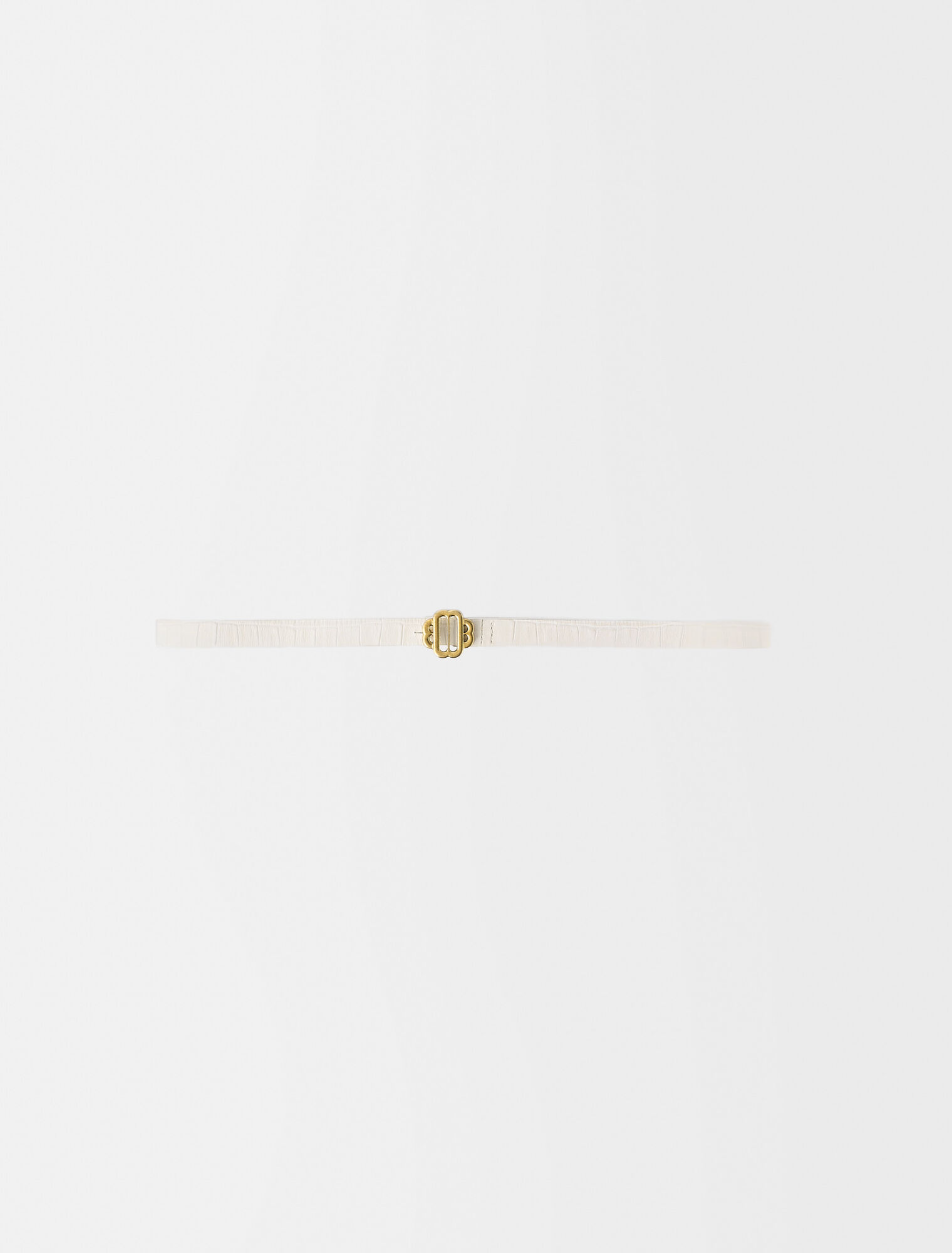 Cintura in pelle bianca