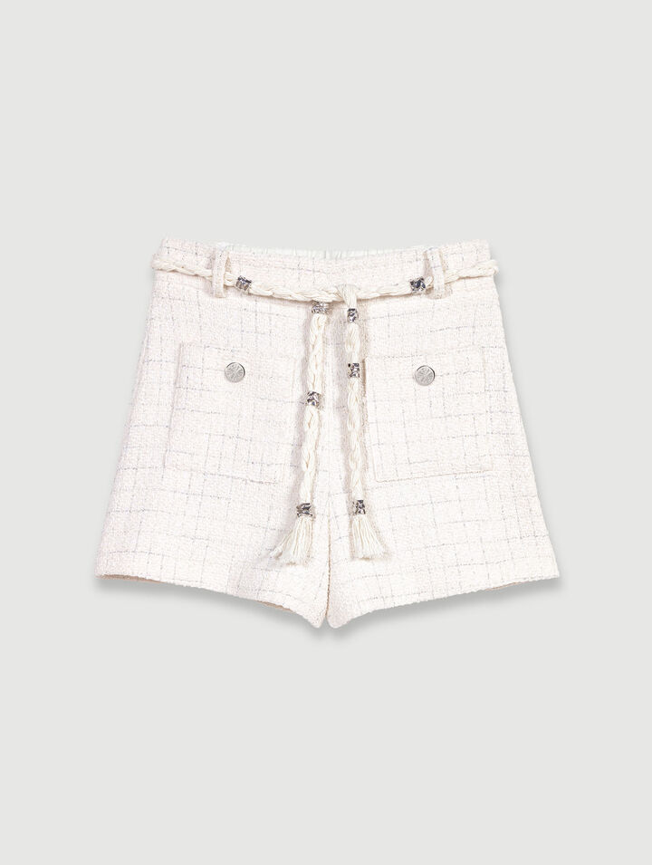 Shorts in tweed
