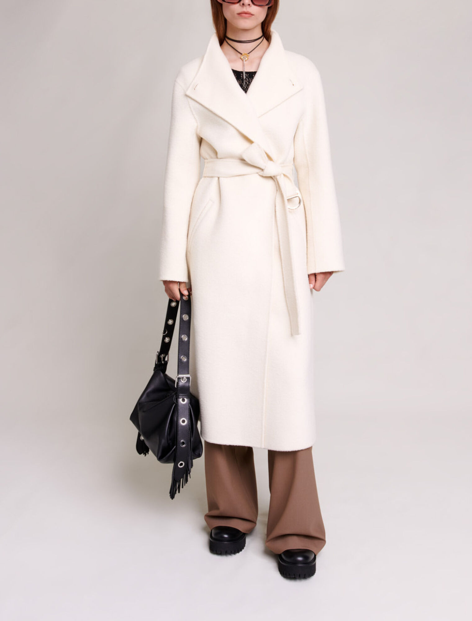 Cappotto midi da allacciare