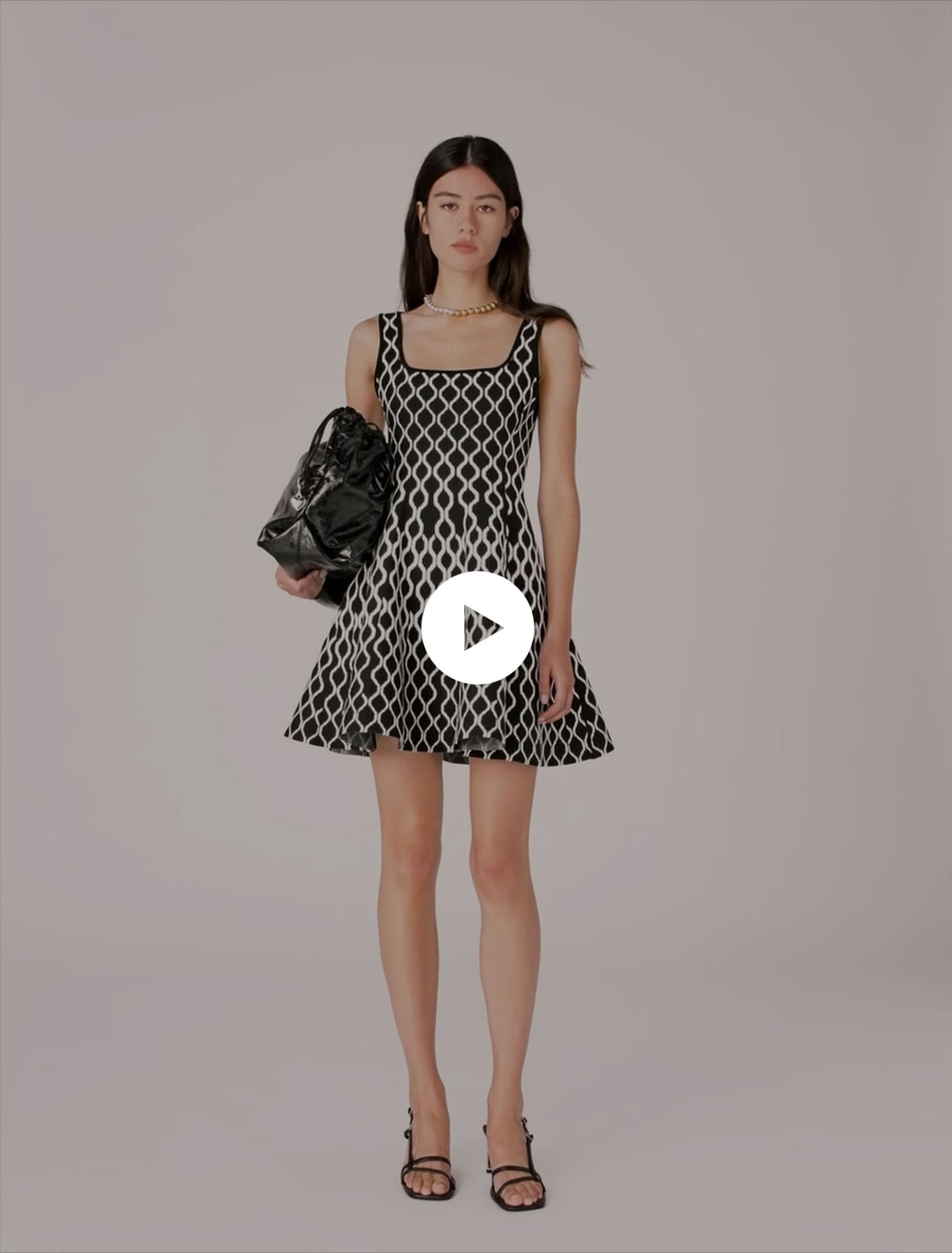 Abito corto in maglia jacquard