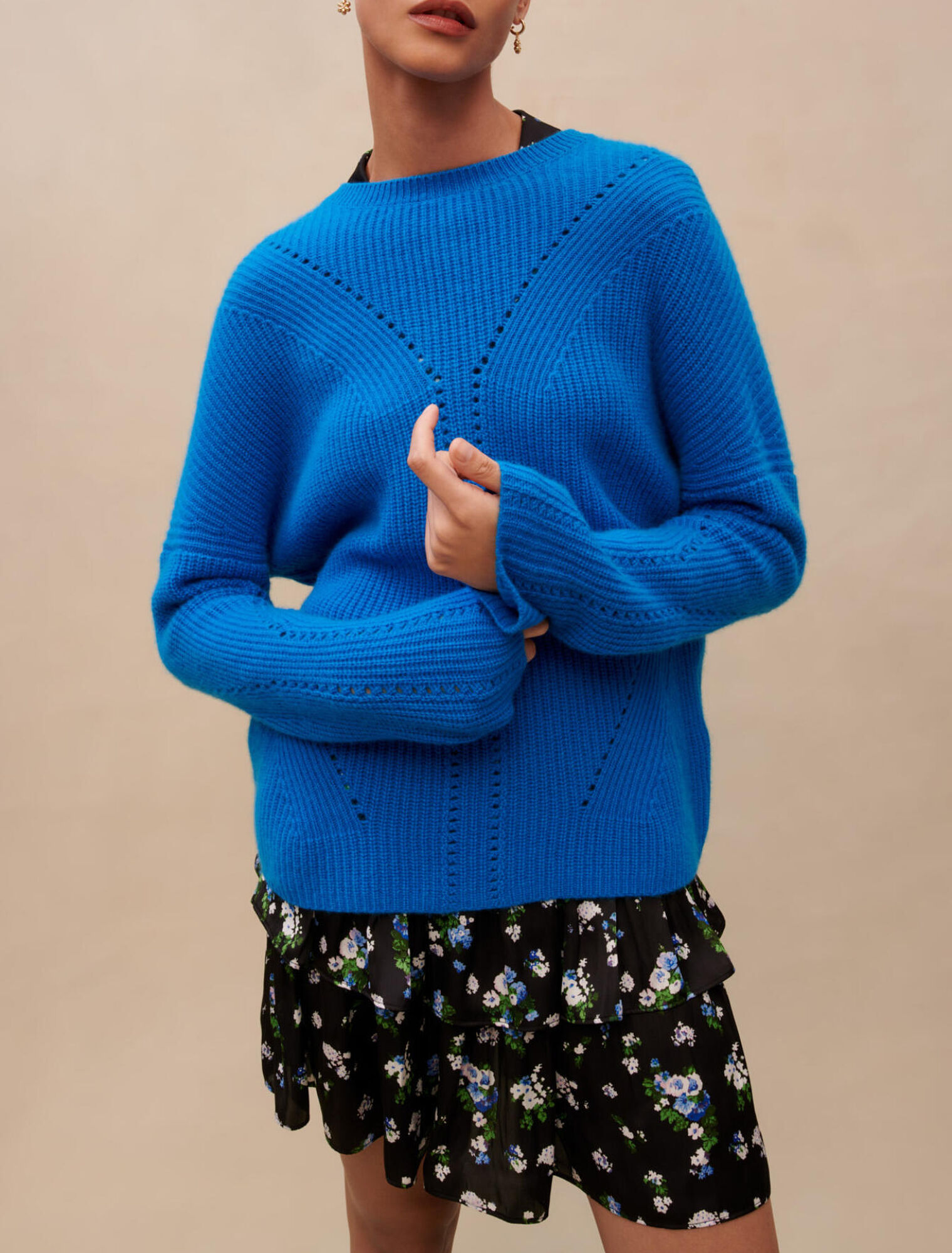Maglione in cachemire a costine