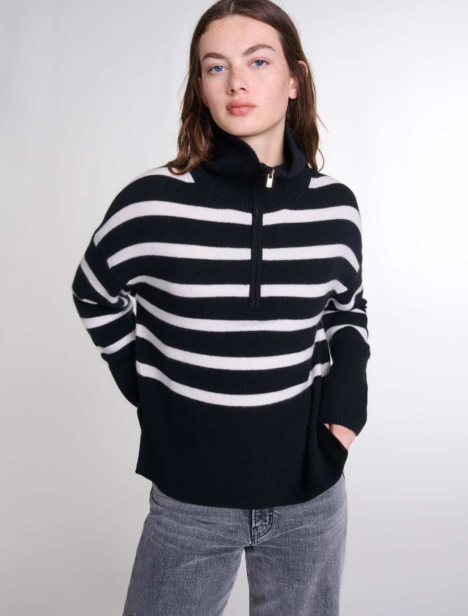 Maglia a collo alto con stampa