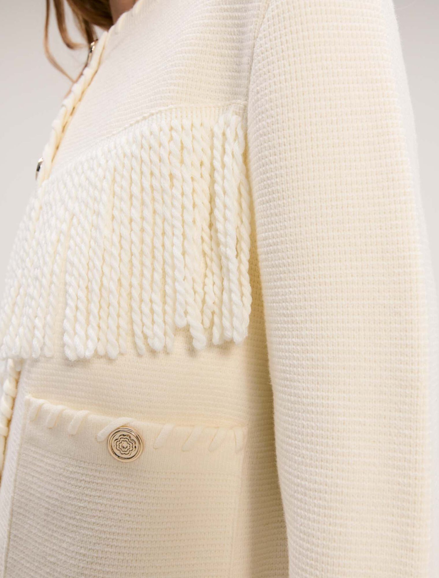 Cardigan con frange
