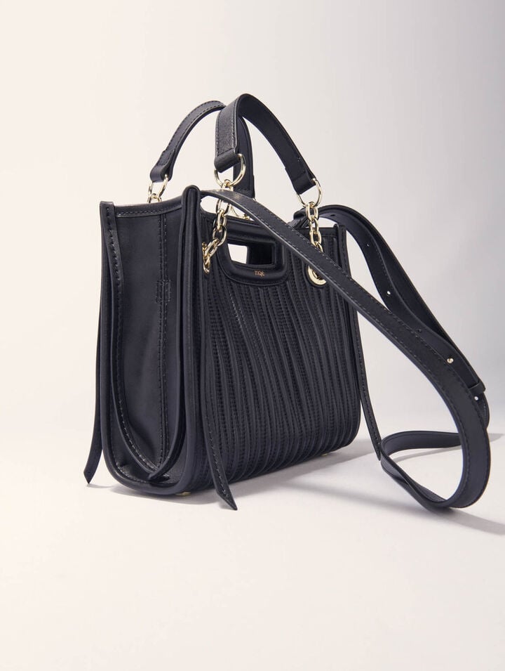 Mini borsa tote in pelle trapuntata