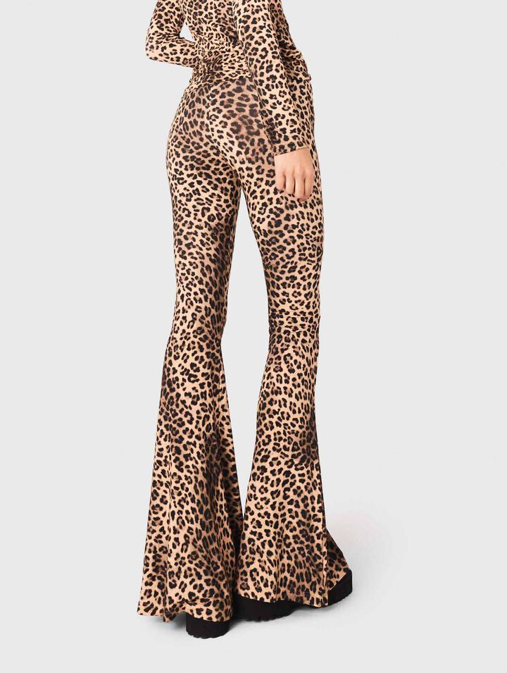 Leggings svasati stampa leopardo