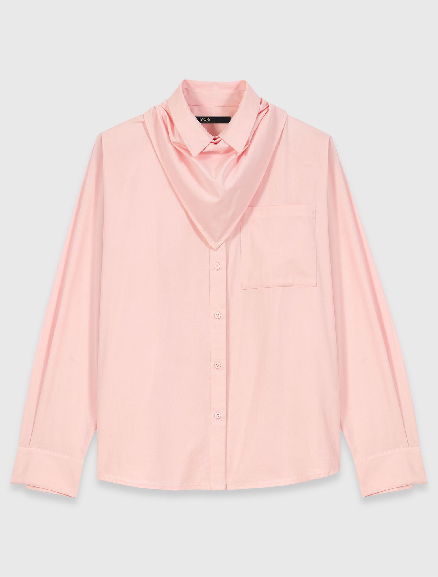 Camicia con foulard rimovibile