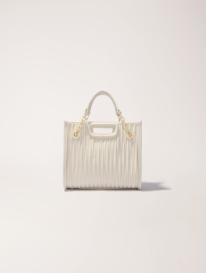 Mini borsa tote in pelle trapuntata