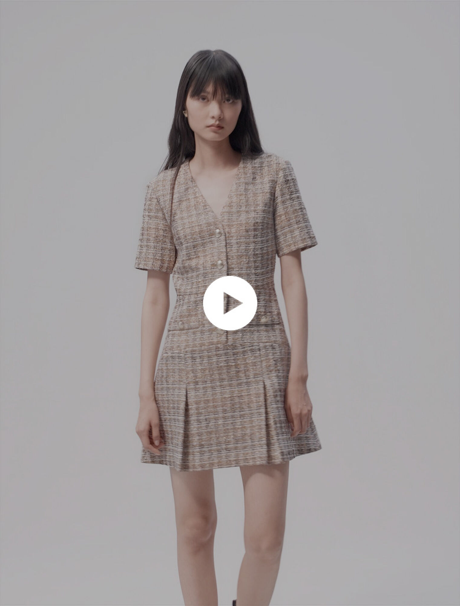 Abito corto in tweed