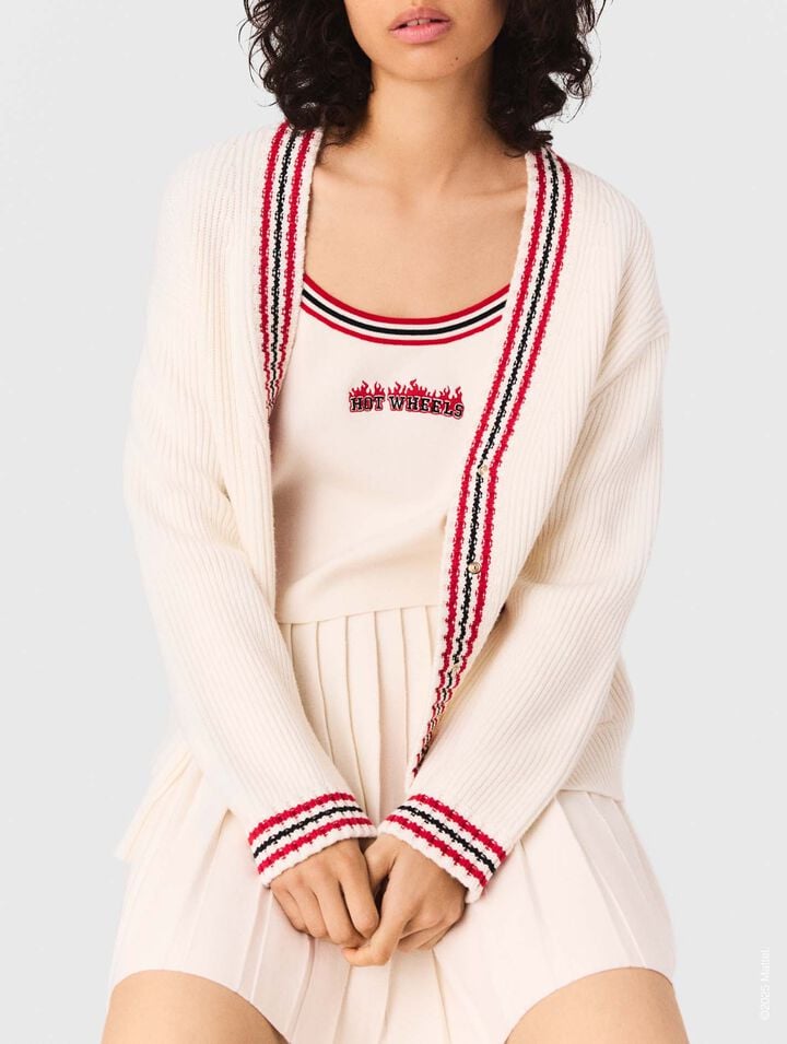 Cardigan lungo ricamato