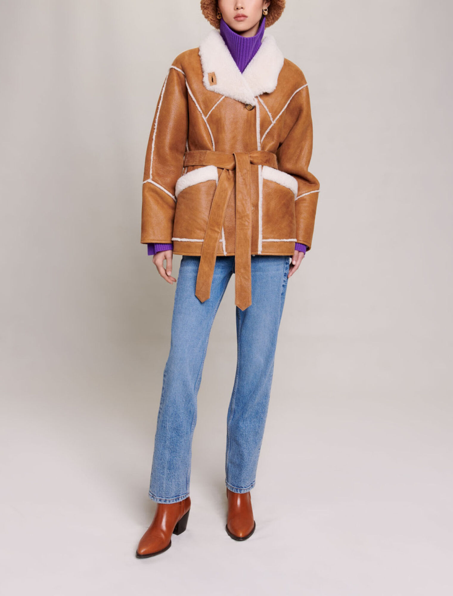Cappotto corto in montone