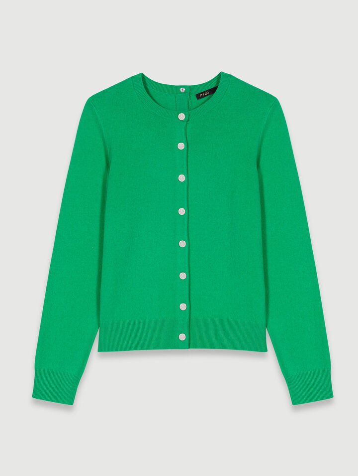 Cardigan in cashmere e lana