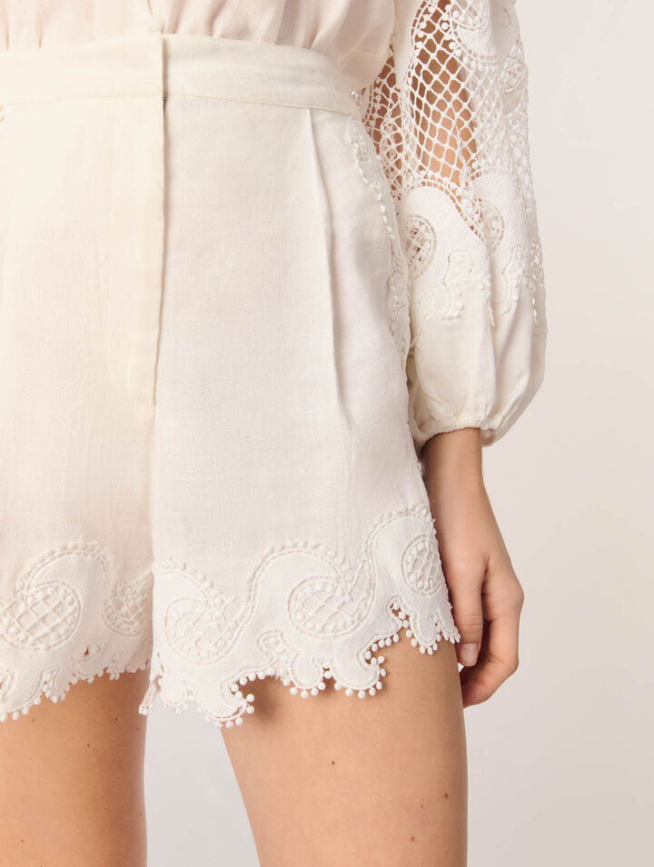 Shorts ricamati