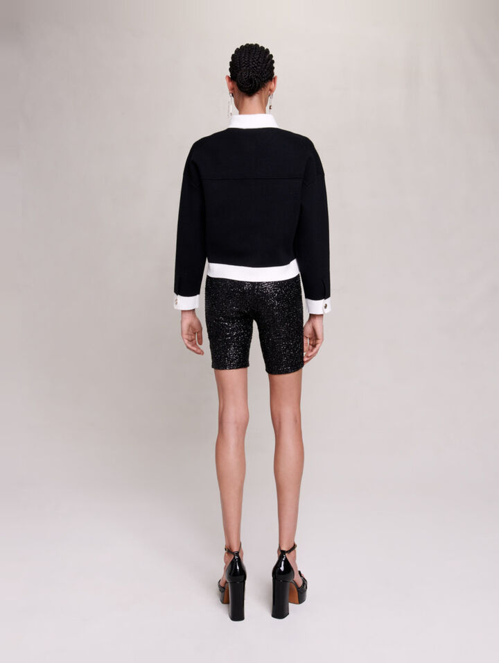 Shorts da ciclista con paillettes