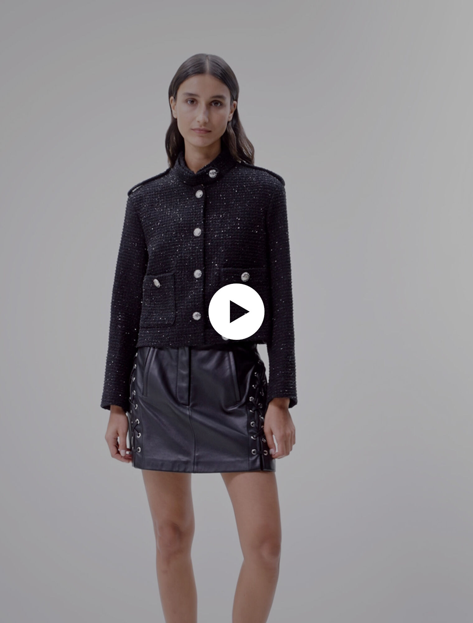 Giacca corta in tweed
