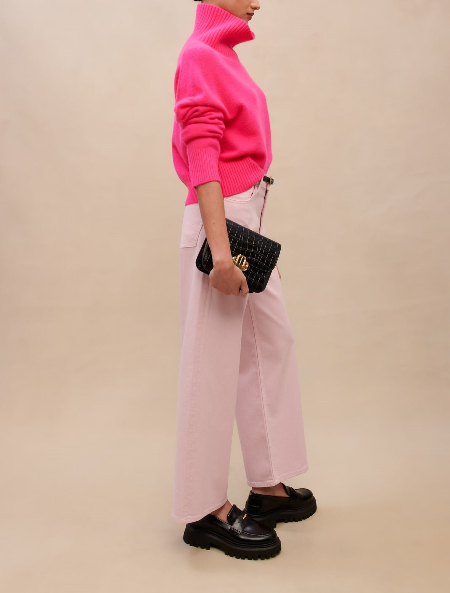 Maglione a collo alto in cashmere