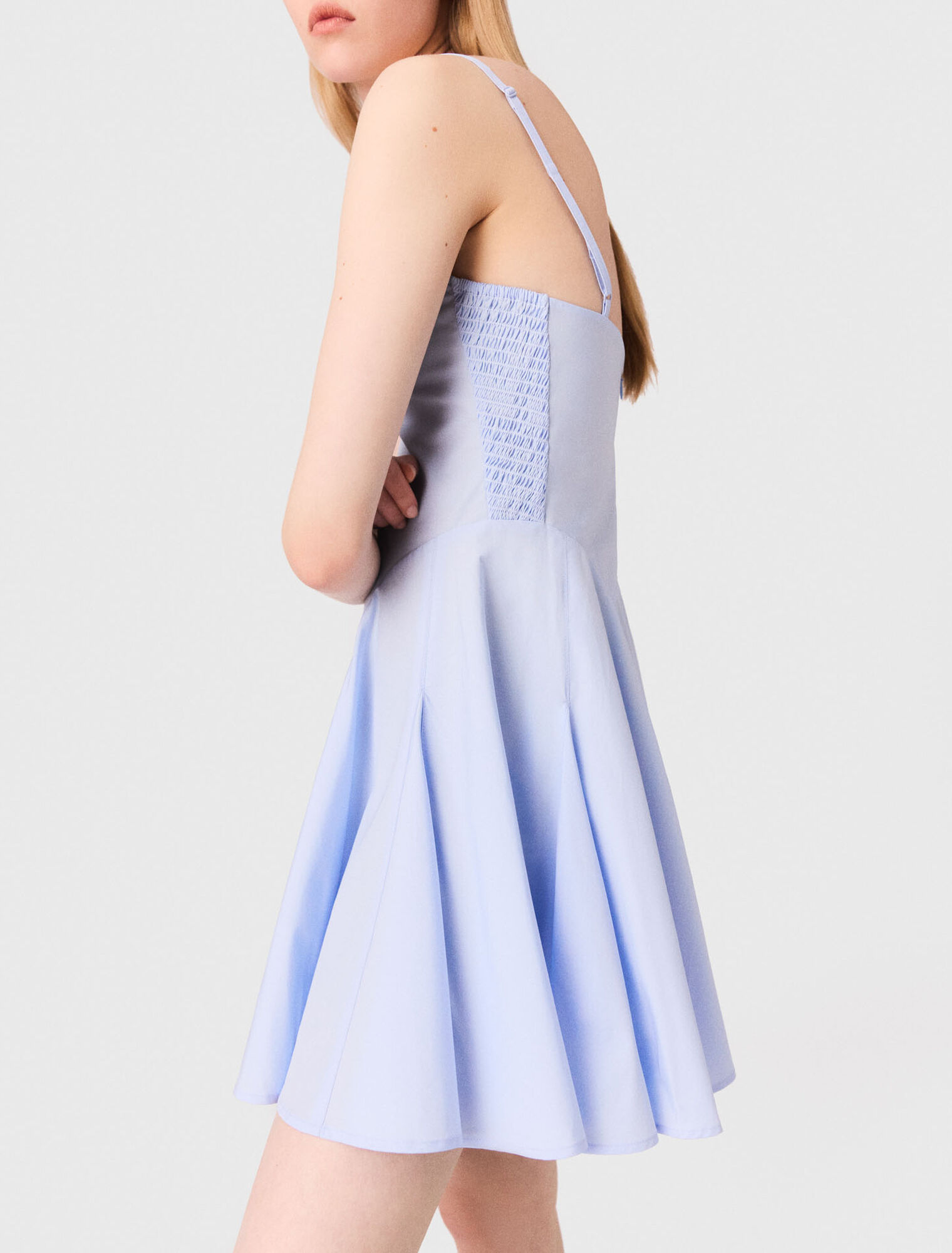Abito babydoll corto in cotone