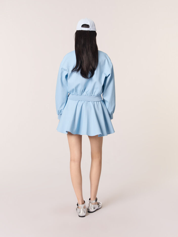 Giubbotto bomber corto in denim