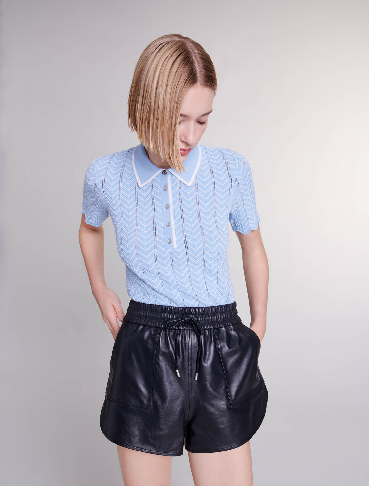 Shorts in pelle