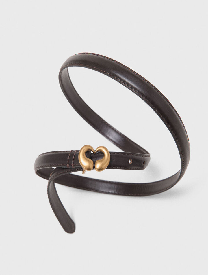 Cintura sottile in pelle