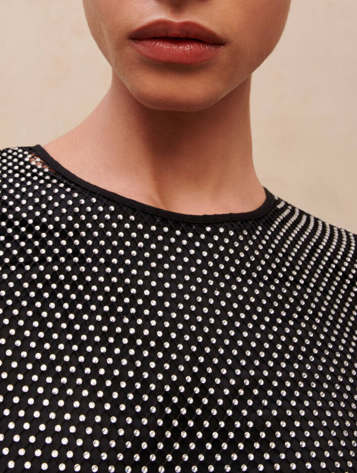Abito corto con strass