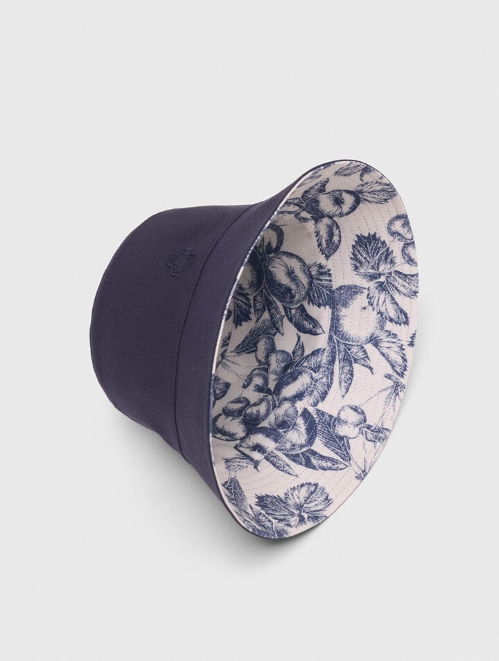 Cappello reversibile stampa frutta