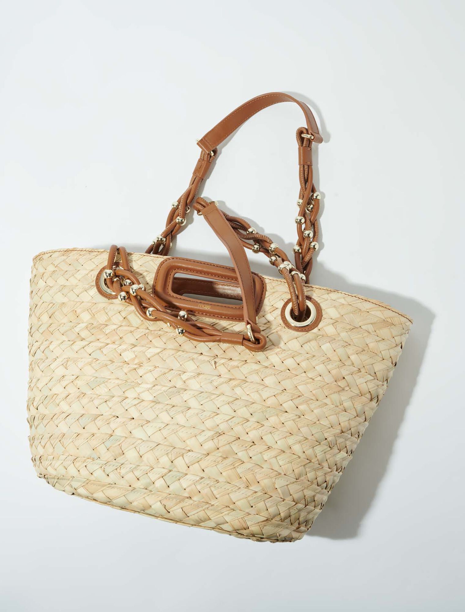 Borsa a cestino in rafia