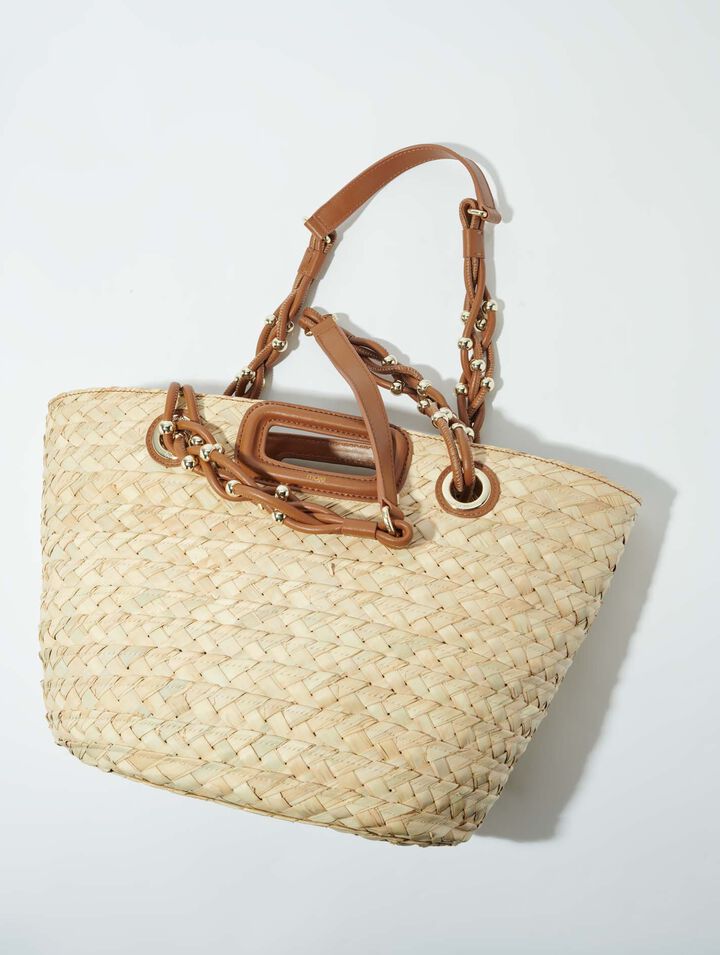 Borsa a cestino in rafia
