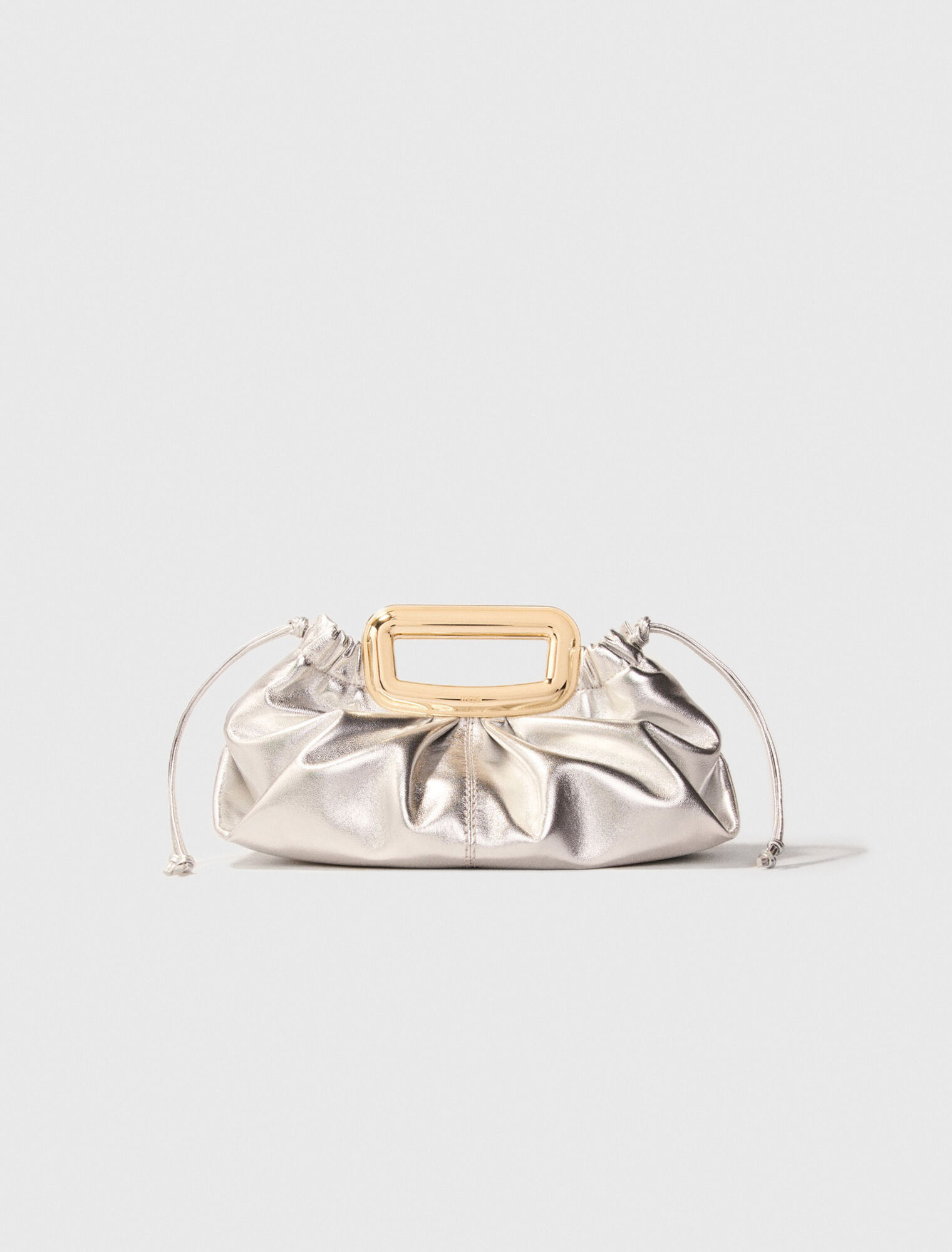 Clutch pelle metal manico metallo