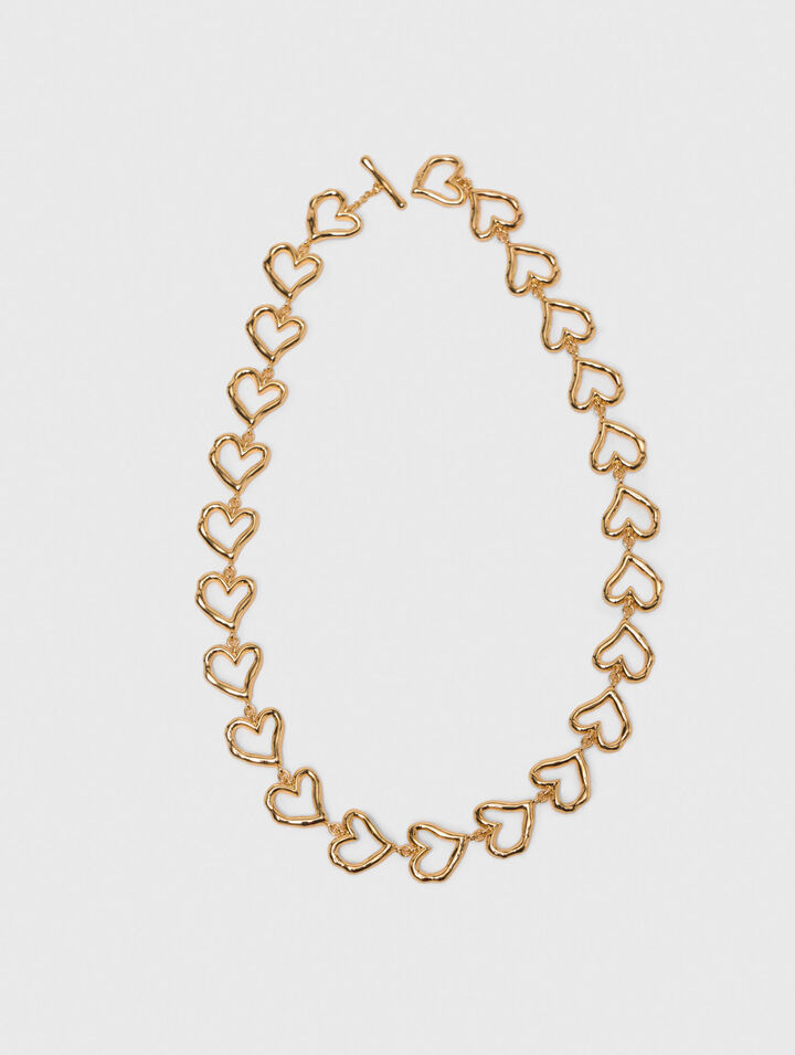 Collana cuore in ottone dorato