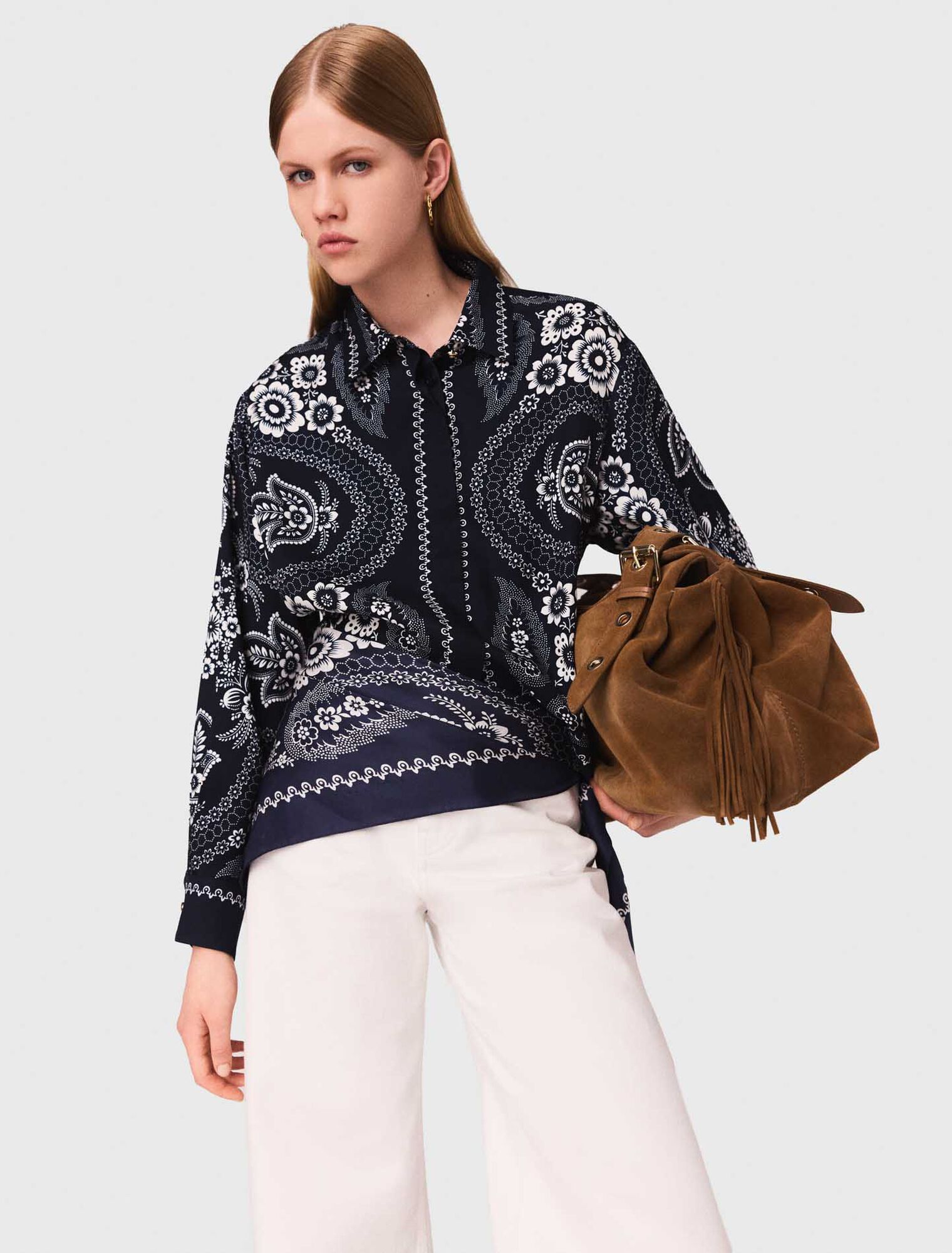 Camicia fluida con stampa