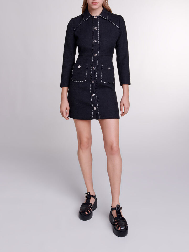 Abito corto in tweed