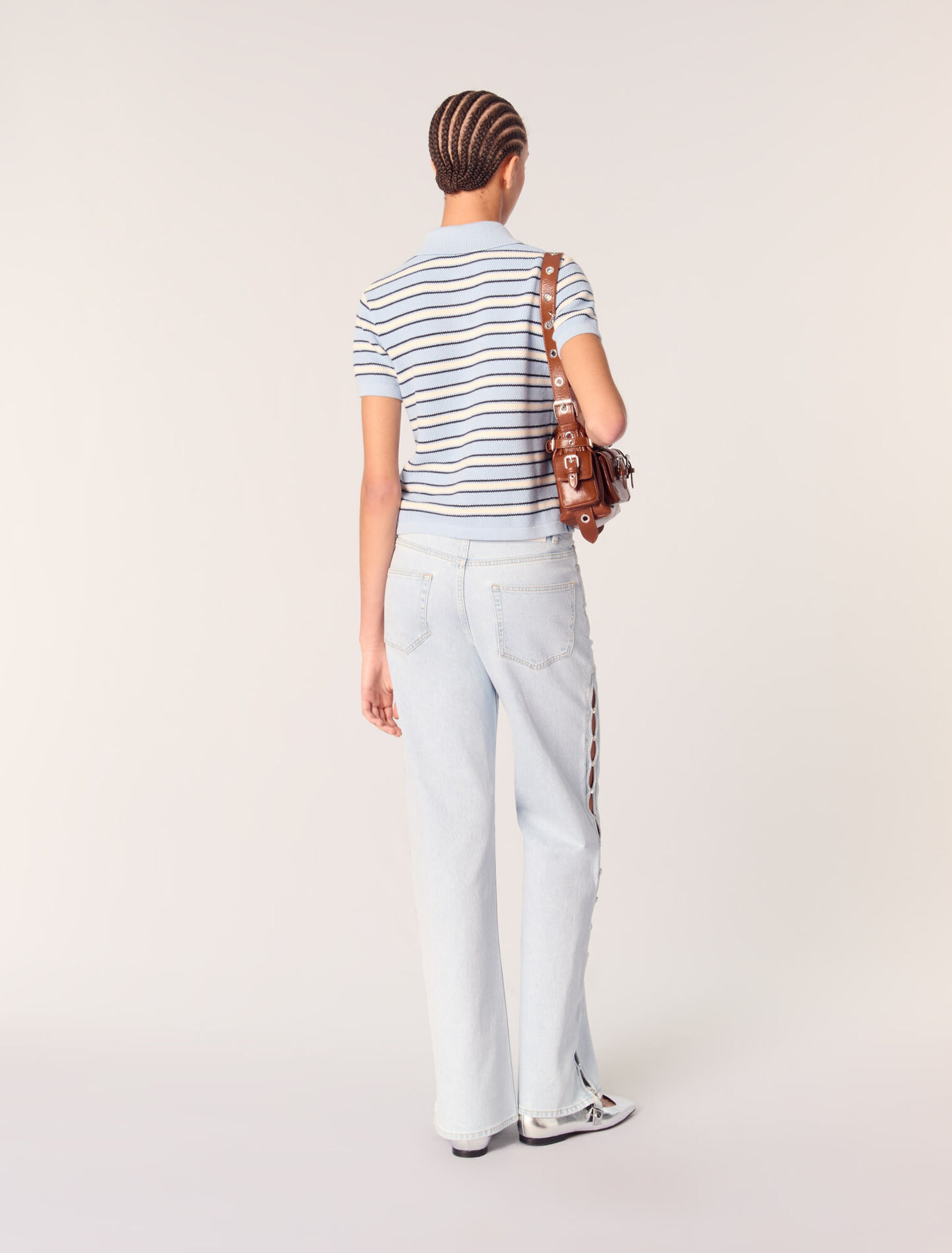 Polo in maglia a righe