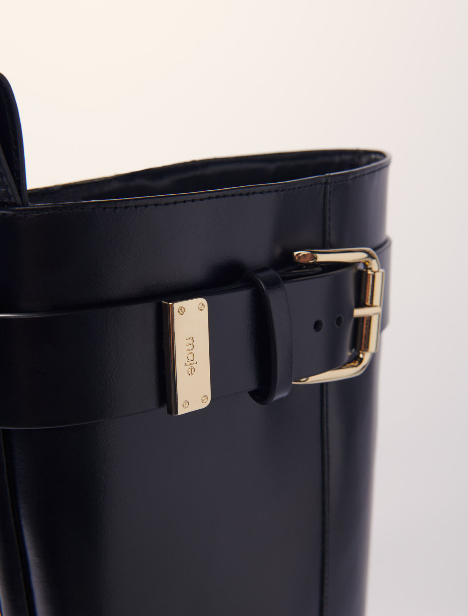 Stivali in pelle con fibbia