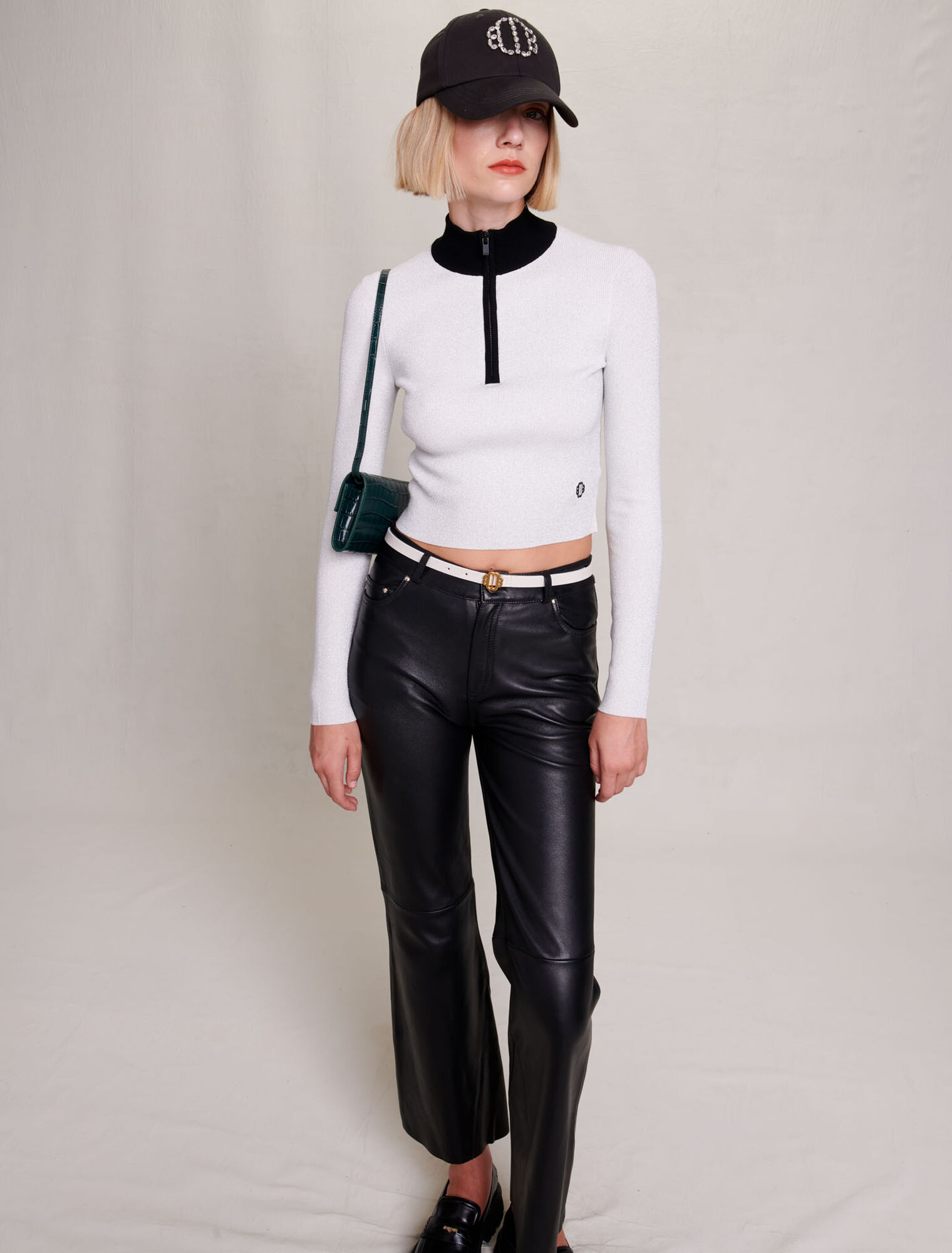 Pull corto in maglia fantasia