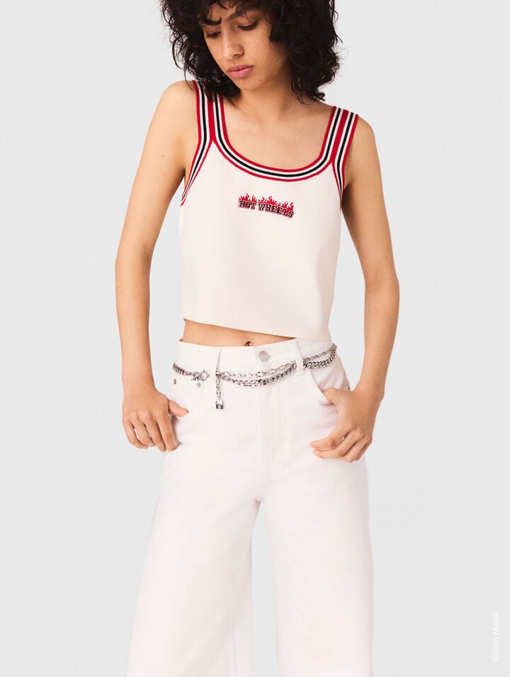 Top corto in maglia