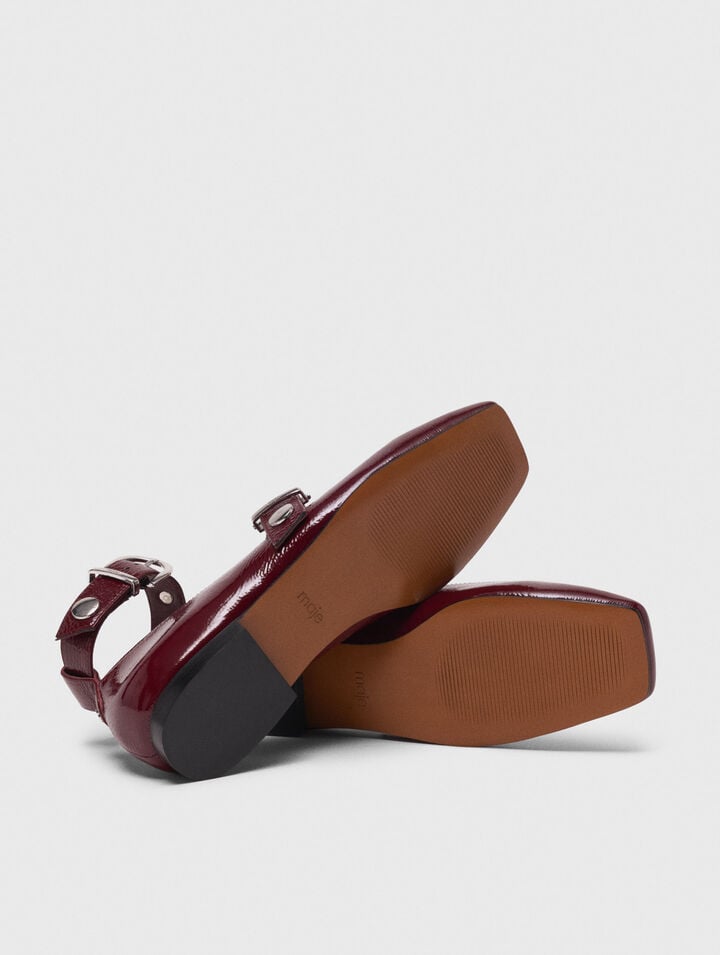 Mary Jane in pelle con borchie