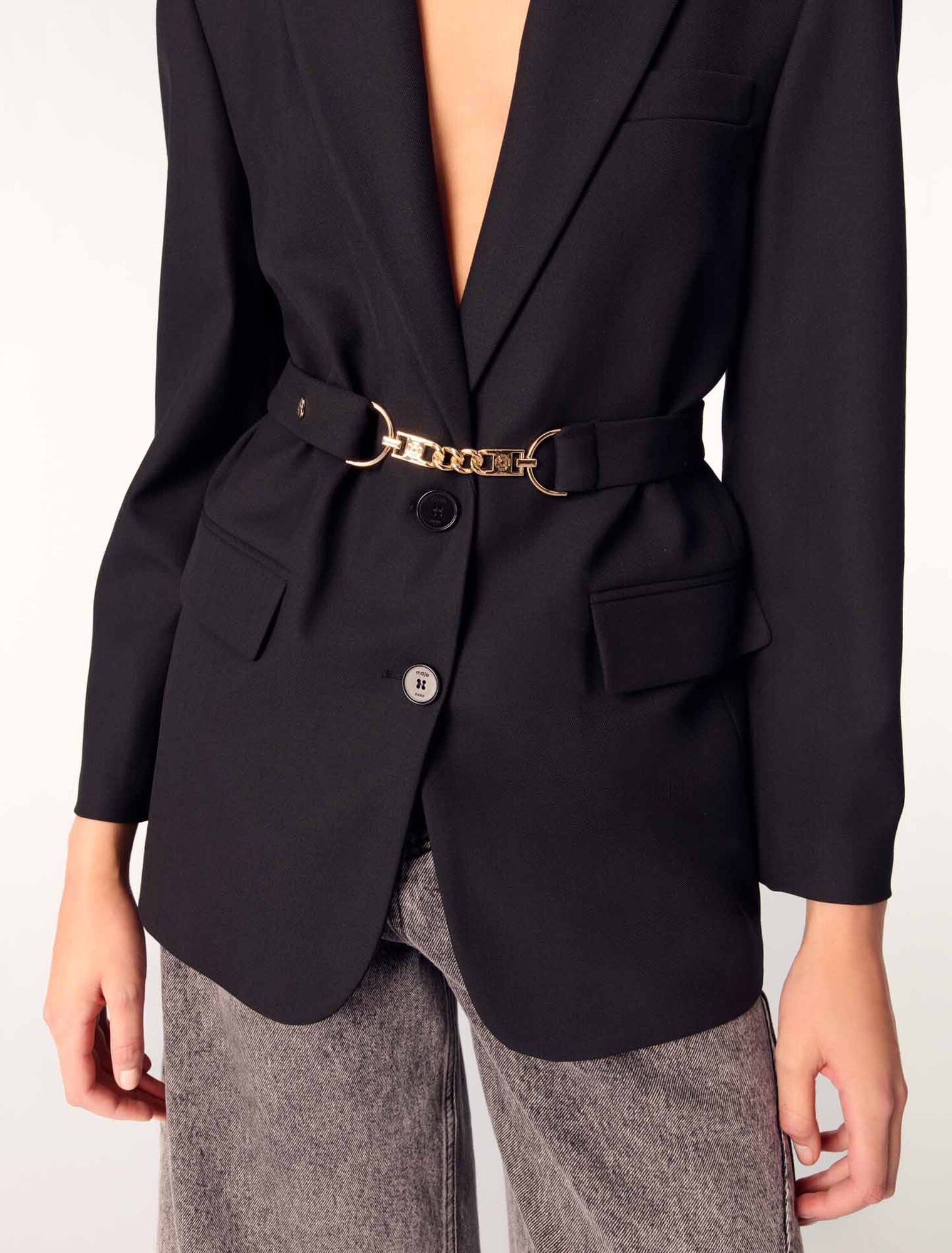 Giacca da tailleur con cintura