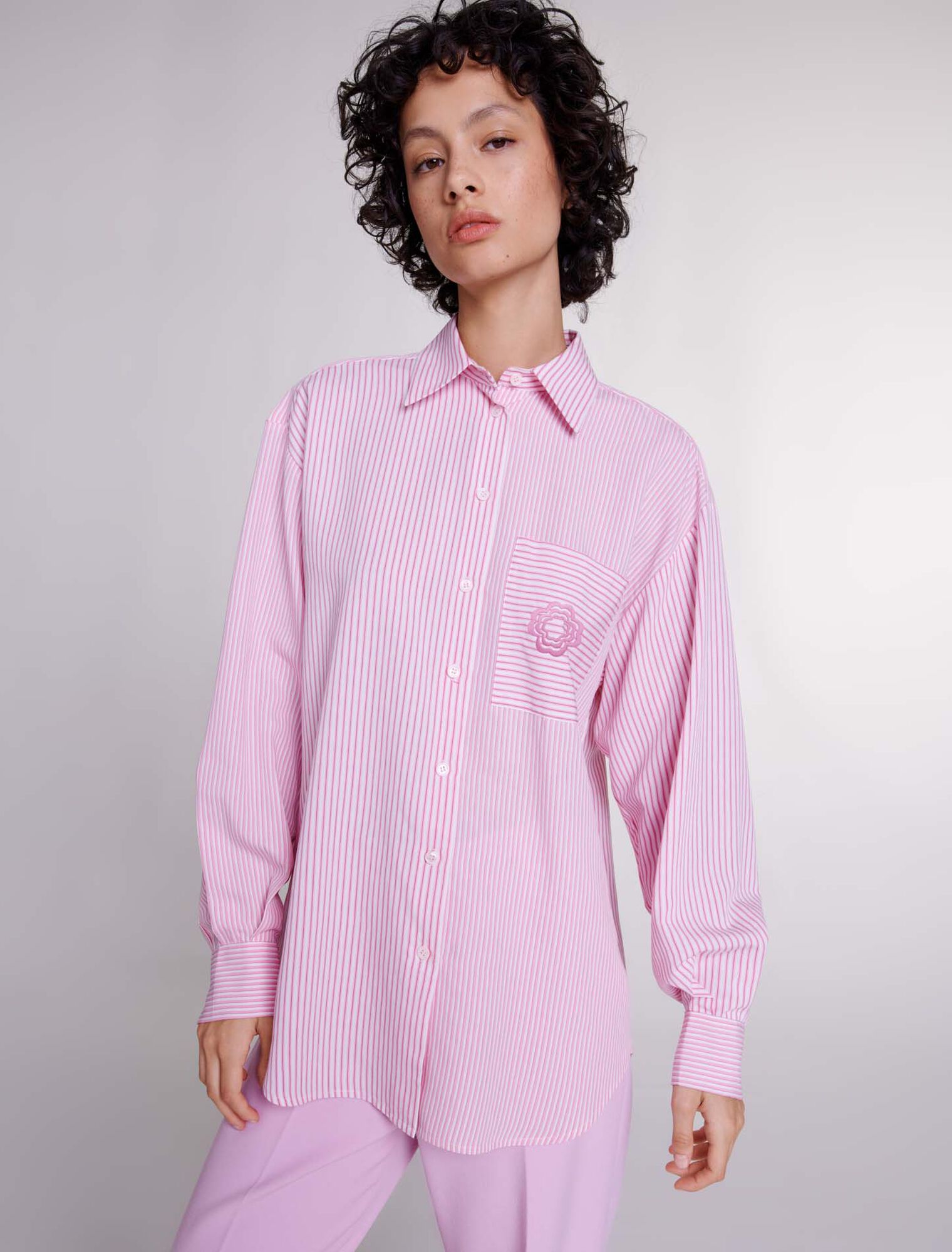 Camicia lunga a righe