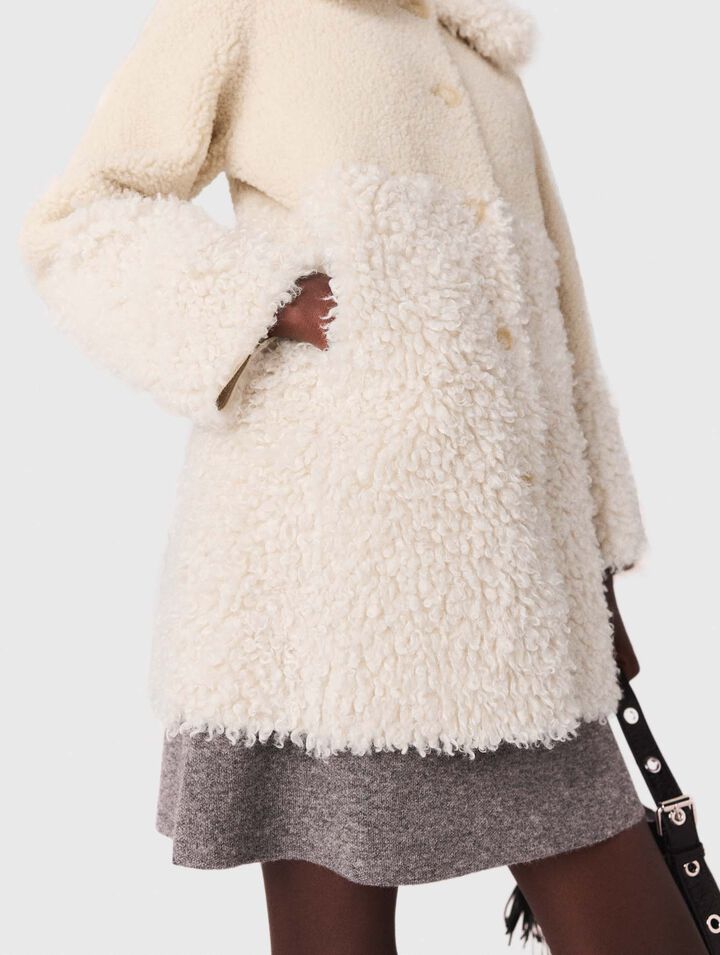 Cappotto lungo in ecopelliccia